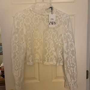 Zara Lace Crop Blouse